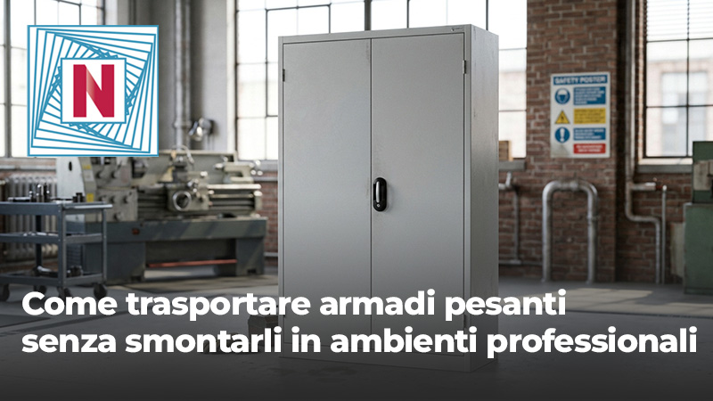 Come trasportare armadi pesanti senza smontarli in ambienti professionali